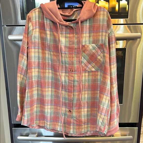 NWOT SHEIN‎ Pink and Green Cozy Sweatshirt - Picture 1 of 7